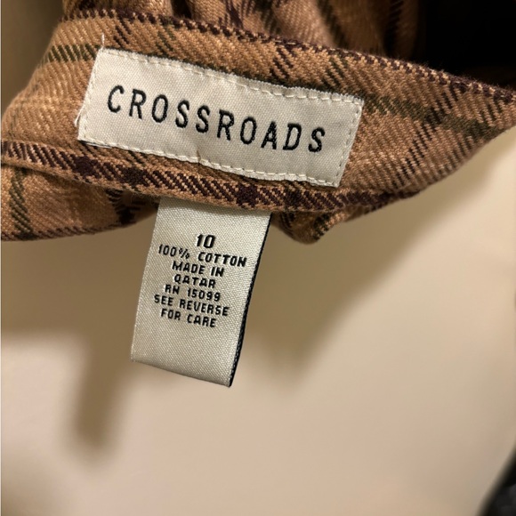 Crossroads Women's Size 10 Cotton Striped Multi-Colored Tapered Leg Pants - Picture 5 of 8